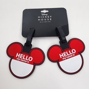 Disney Hello My Name Is Bag Luggage Tags Heavy Duty Rubber